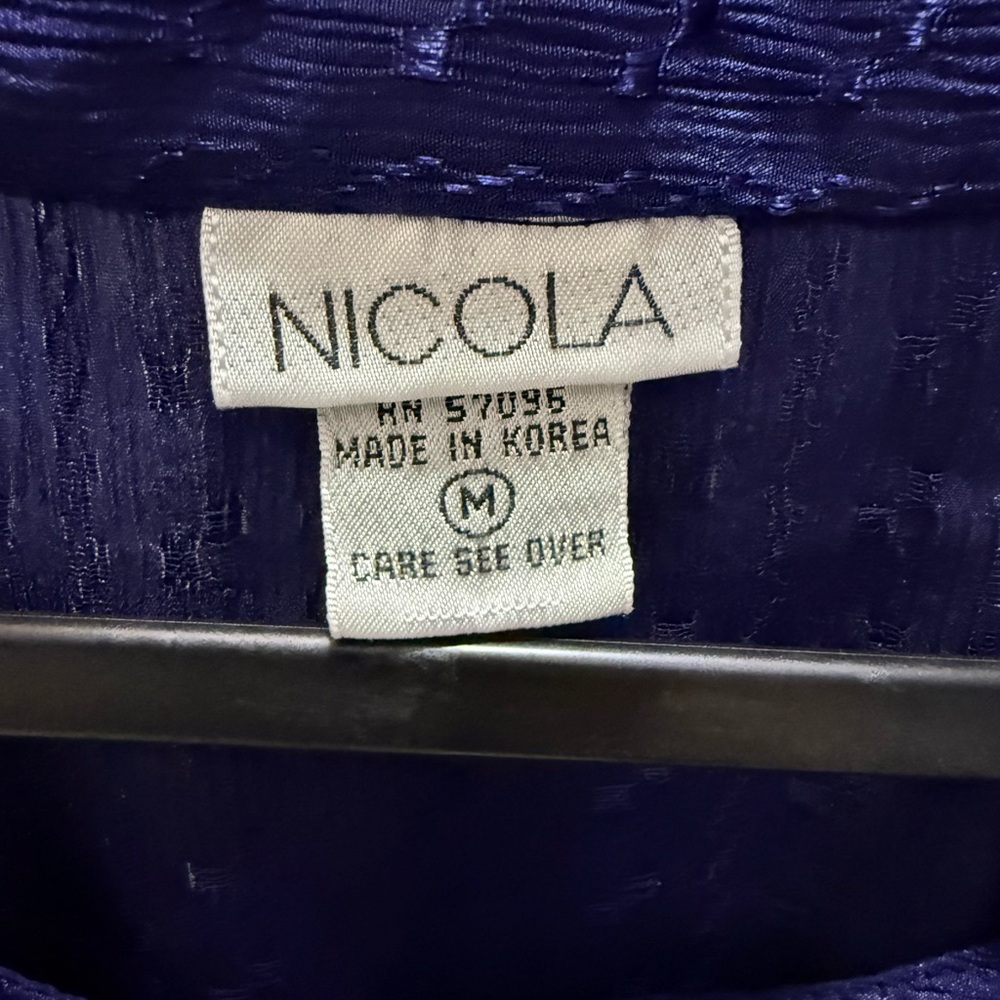 NICOLA Deep Purple Textured Blouse - Picture 2 of 2